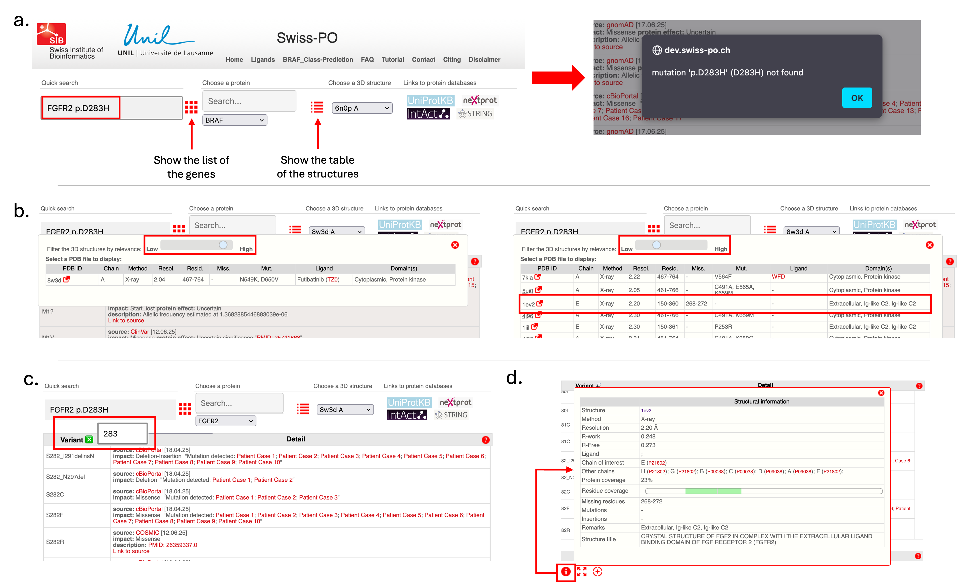 Example of the first steps of a mutation analysis